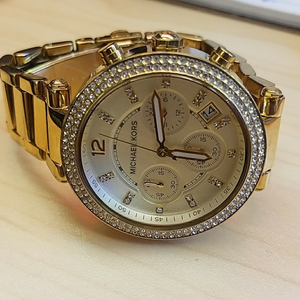 Michael kors ladies watch yellow gold